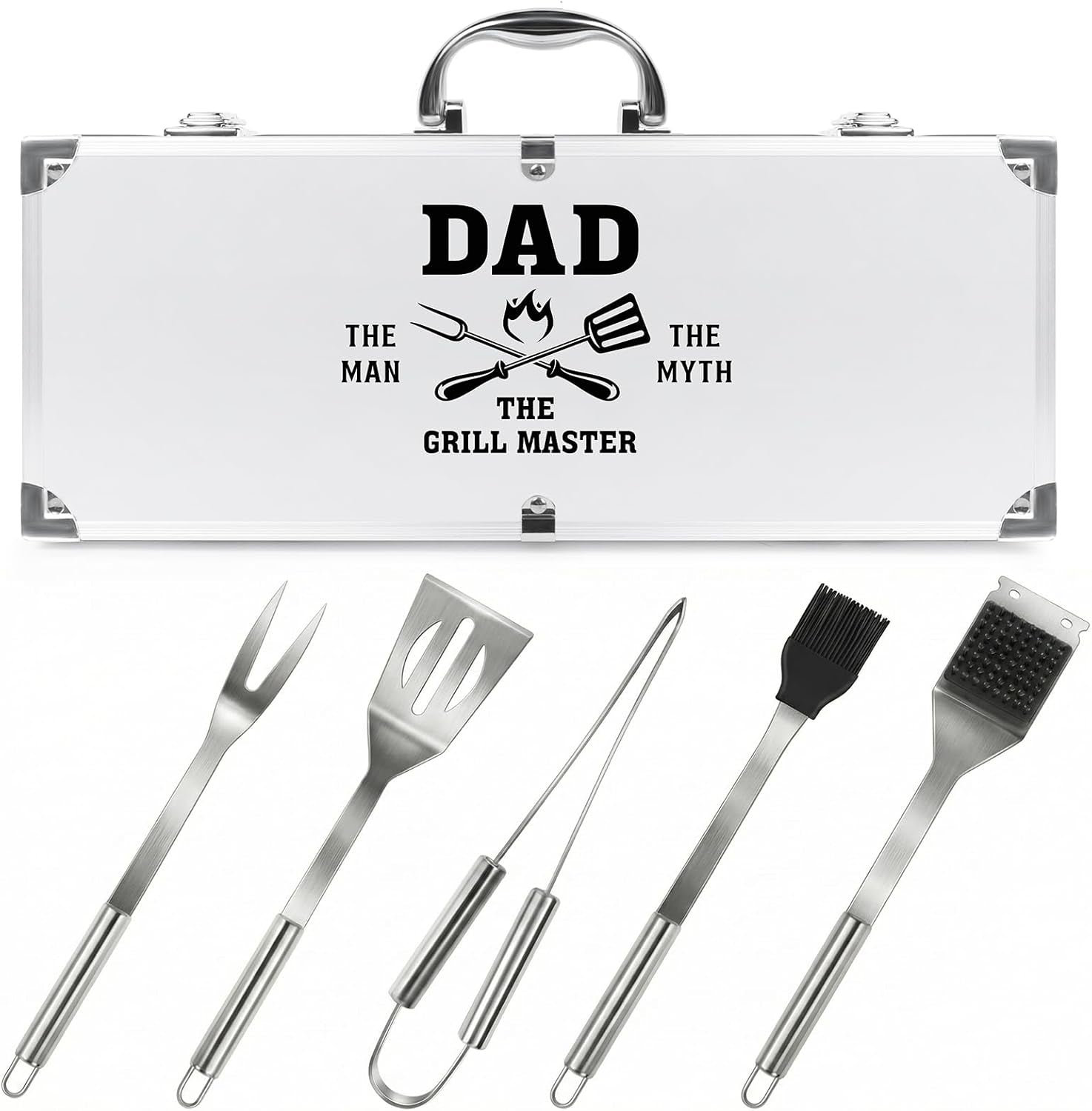 Dad Gifts for Fathers Day - Dad Birthday Present from Daughter, Heavy Duty BBQ Grilling Accessories Kit for Outdoor Grill - Ideal Gifts for Fathers Day