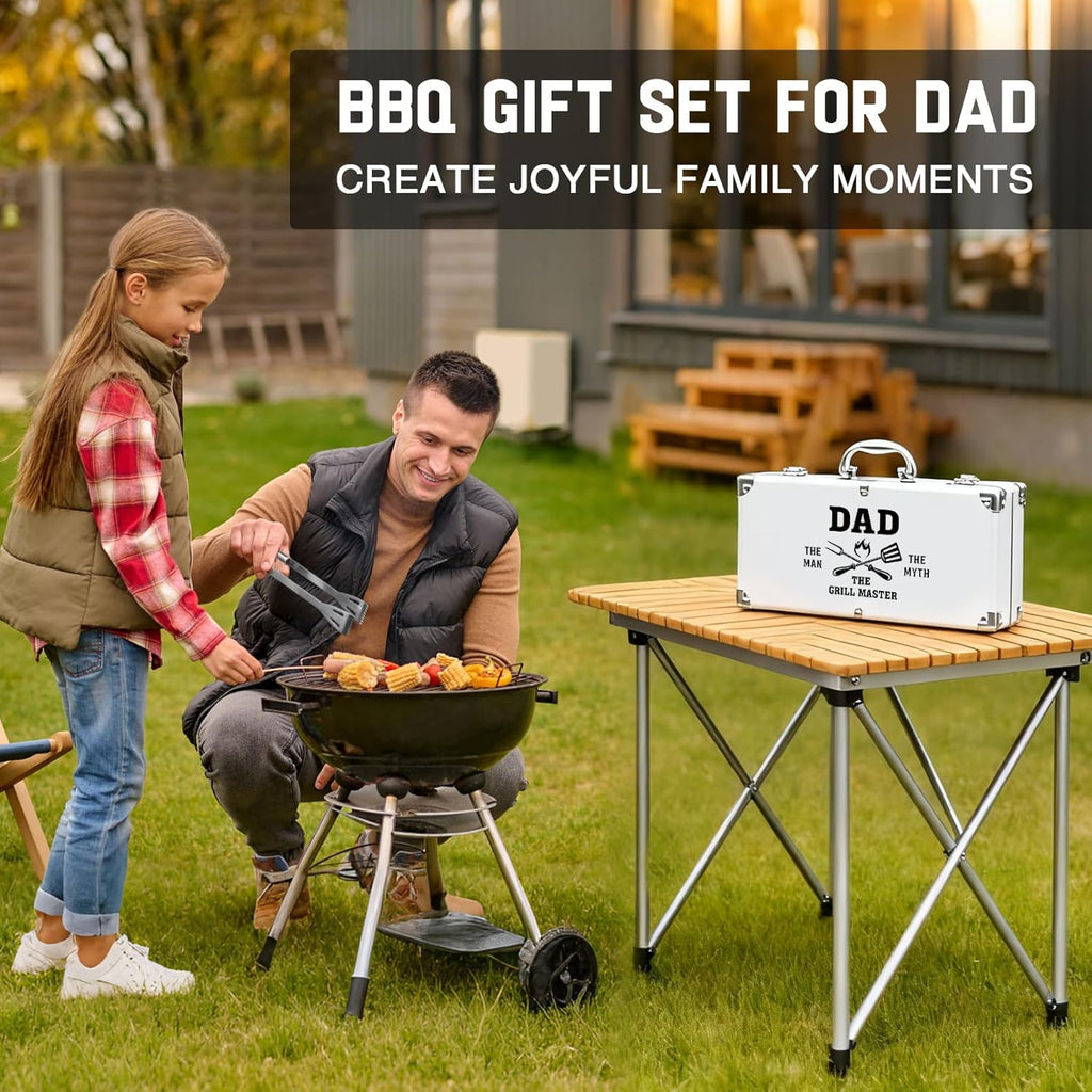 Dad Gifts for Fathers Day - Dad Birthday Present from Daughter, Heavy Duty BBQ Grilling Accessories Kit for Outdoor Grill - Ideal Gifts for Fathers Day