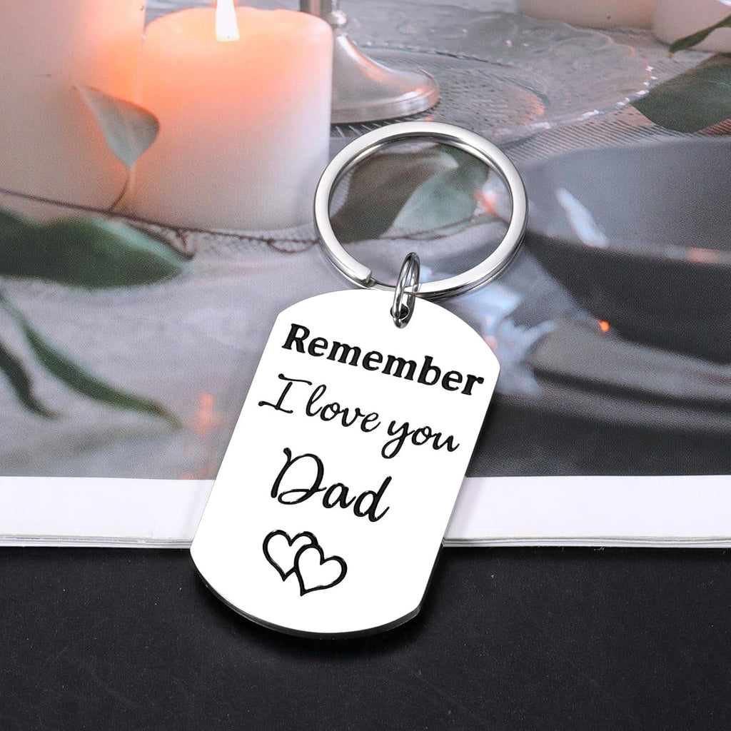 Father'S Day Keychain Gift for Dad Husband from Wife Son Daughter, First Fathers Day Dads Gifts for Papa, Stepdad, Grandpa, 2025 Funny Gifts for New Dad, Anniversary Birthday Keychain Essentials