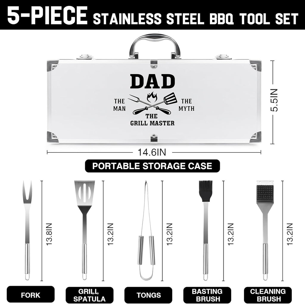 Dad Gifts for Fathers Day - Dad Birthday Present from Daughter, Heavy Duty BBQ Grilling Accessories Kit for Outdoor Grill - Ideal Gifts for Fathers Day