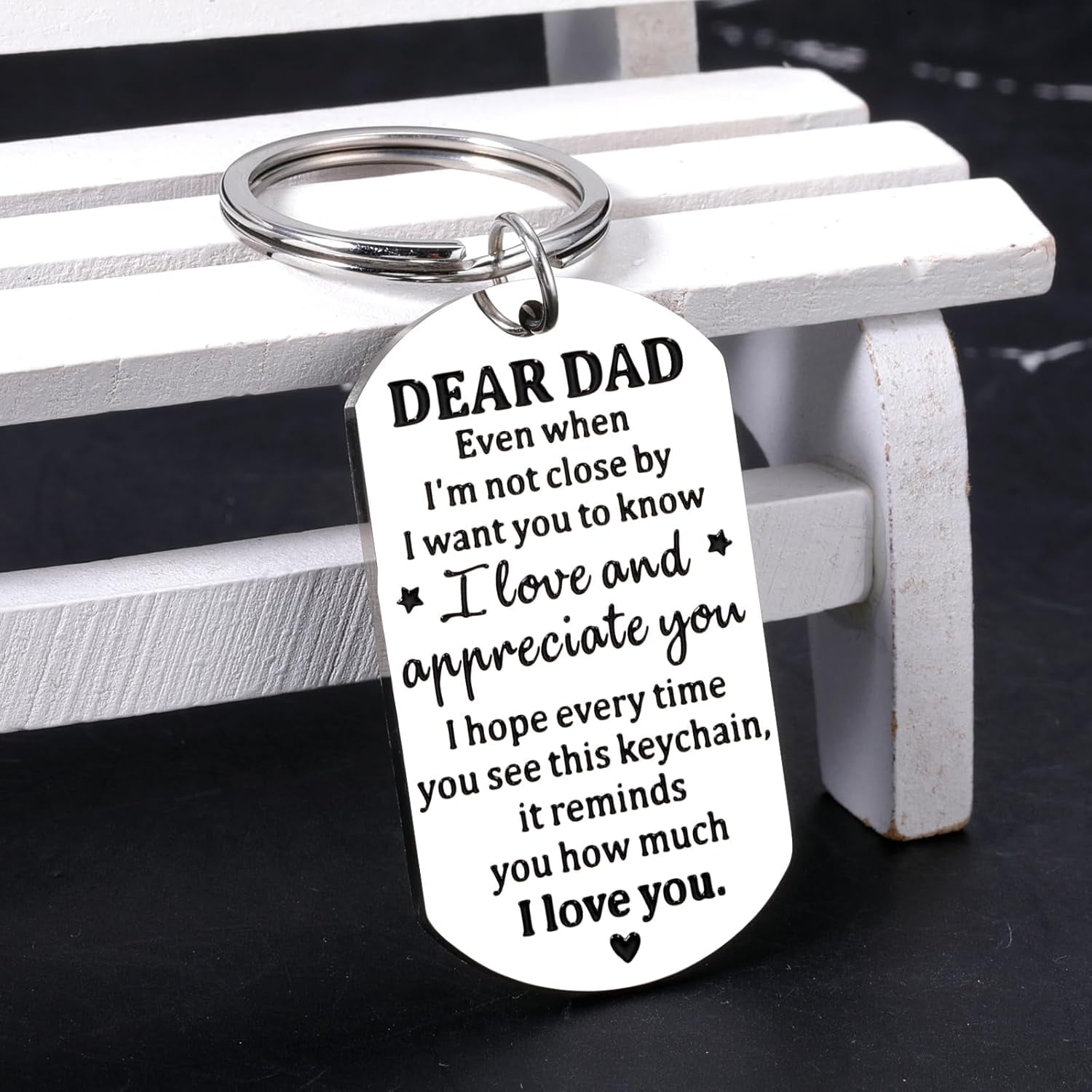 Father'S Day Keychain Gift for Dad Husband from Wife Son Daughter, First Fathers Day Dads Gifts for Papa, Stepdad, Grandpa, 2025 Funny Gifts for New Dad, Anniversary Birthday Keychain Essentials