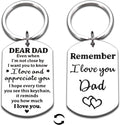 Father'S Day Keychain Gift for Dad Husband from Wife Son Daughter, First Fathers Day Dads Gifts for Papa, Stepdad, Grandpa, 2025 Funny Gifts for New Dad, Anniversary Birthday Keychain Essentials
