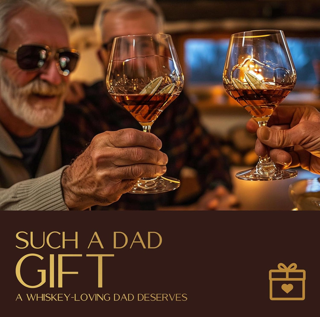 Fathers Day Dad Gifts from Daughter, Wife - Gifts for Dad, Fathers Day Present Ldeas - Dads Birthday Gift from Son, Gift for Stepdad, Men - Christmas Whiskey Stones Presents, Gold, 2 Pieces, Bar Set