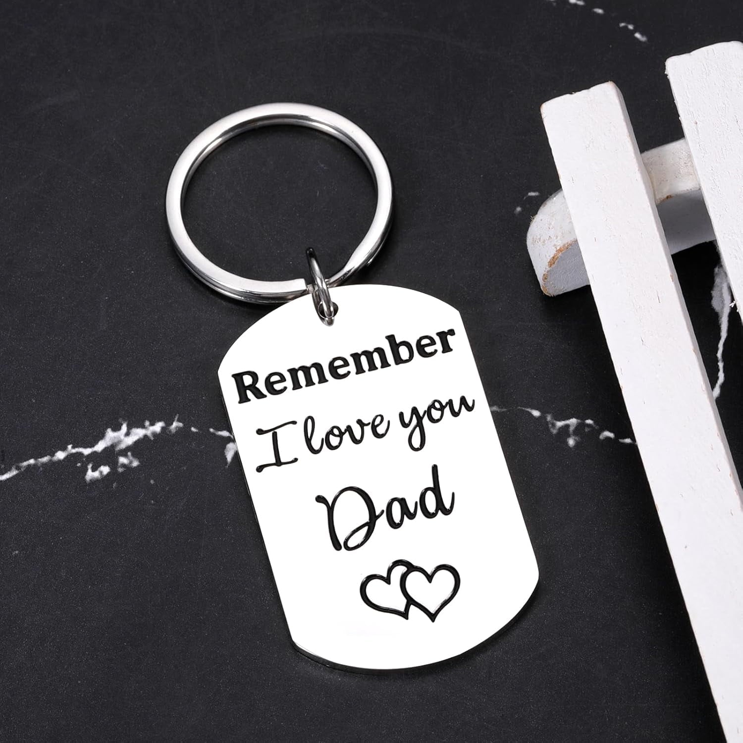 Father'S Day Keychain Gift for Dad Husband from Wife Son Daughter, First Fathers Day Dads Gifts for Papa, Stepdad, Grandpa, 2025 Funny Gifts for New Dad, Anniversary Birthday Keychain Essentials
